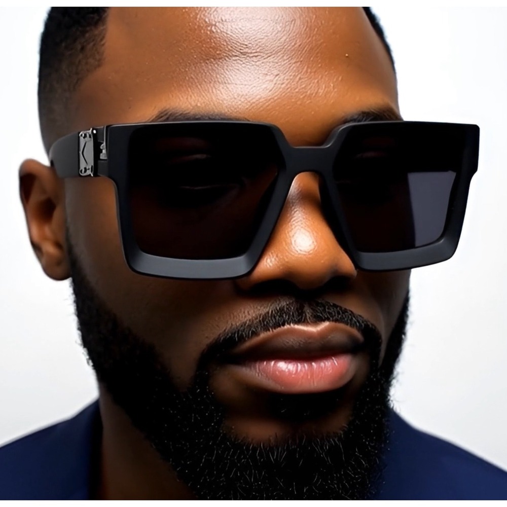 Mens Black Oversized Square Sunglasses Hip Hop Designer Style Shades Cholo Gafas